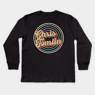 vintage circle line color Chris Tomlin Kids Long Sleeve T-Shirt